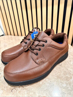 Nunn Bush Keaton Leather Oxfords Brown US 10.5 XW NWT